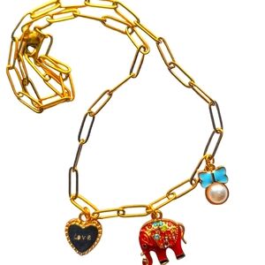 Elegant Elephant Charm Necklace